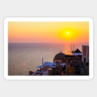 Oia Santorini Sunset Sticker